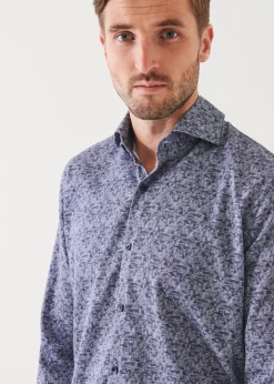 PATRICK ASSARAF Abstract Print Cotton Shirt|Men Shirts