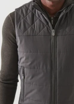 PATRICK ASSARAF Active Mix-Media Quilted Vest|Men Outerwear