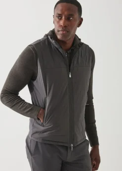 PATRICK ASSARAF Active Mix-Media Quilted Vest|Men Outerwear