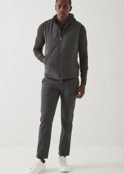 PATRICK ASSARAF Active Mix-Media Quilted Vest|Men Outerwear