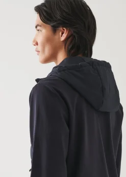 PATRICK ASSARAF Active Quilted Mix-Media Hoodie|Men Outerwear