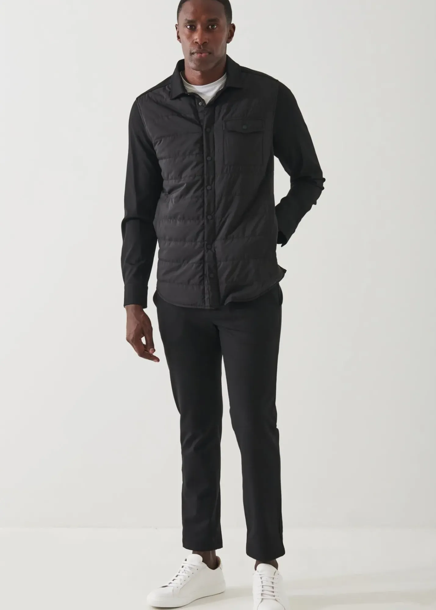 PATRICK ASSARAF Active Quilted Shirt Jacket|Men Outerwear