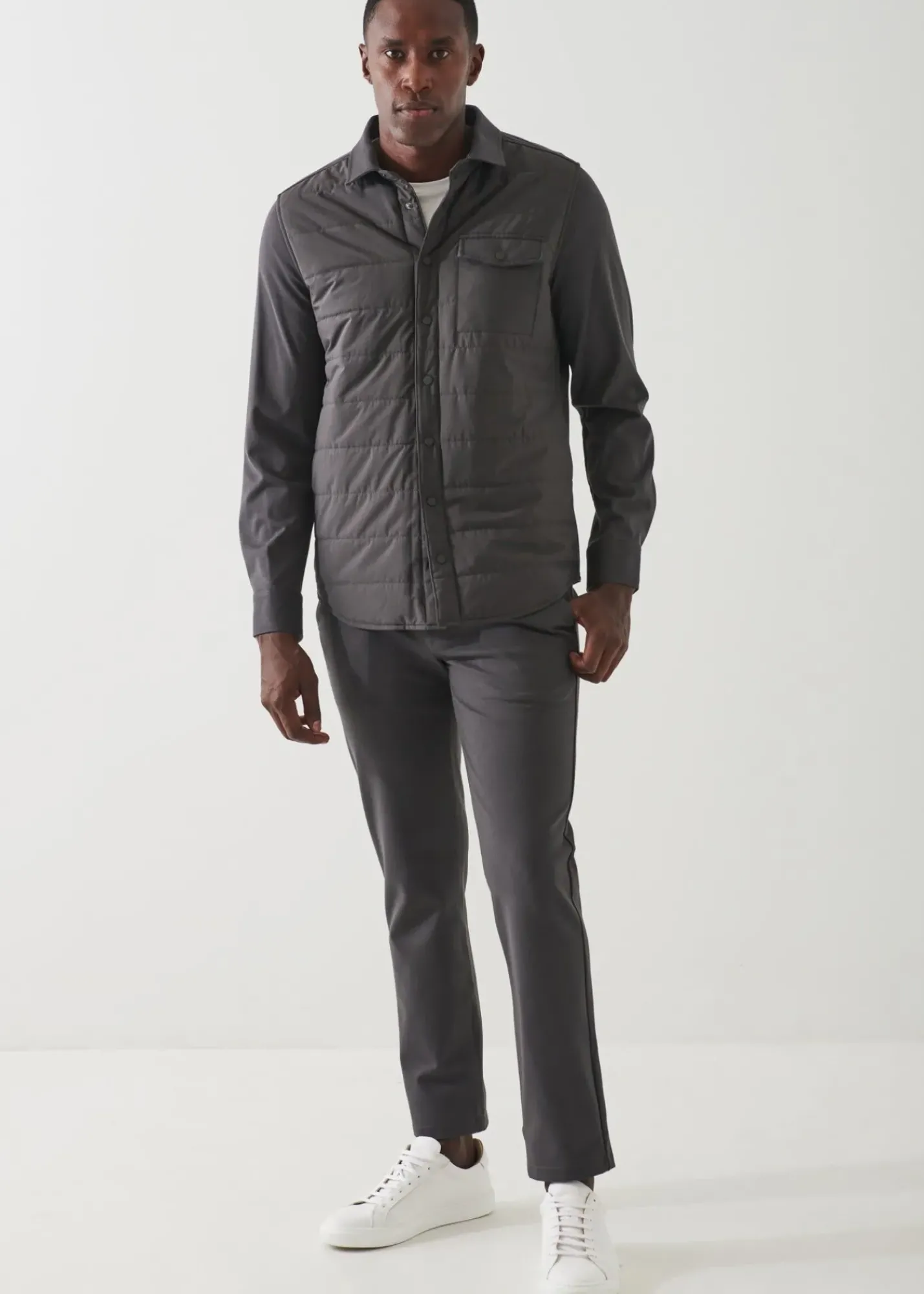 PATRICK ASSARAF Active Quilted Shirt Jacket|Men Outerwear