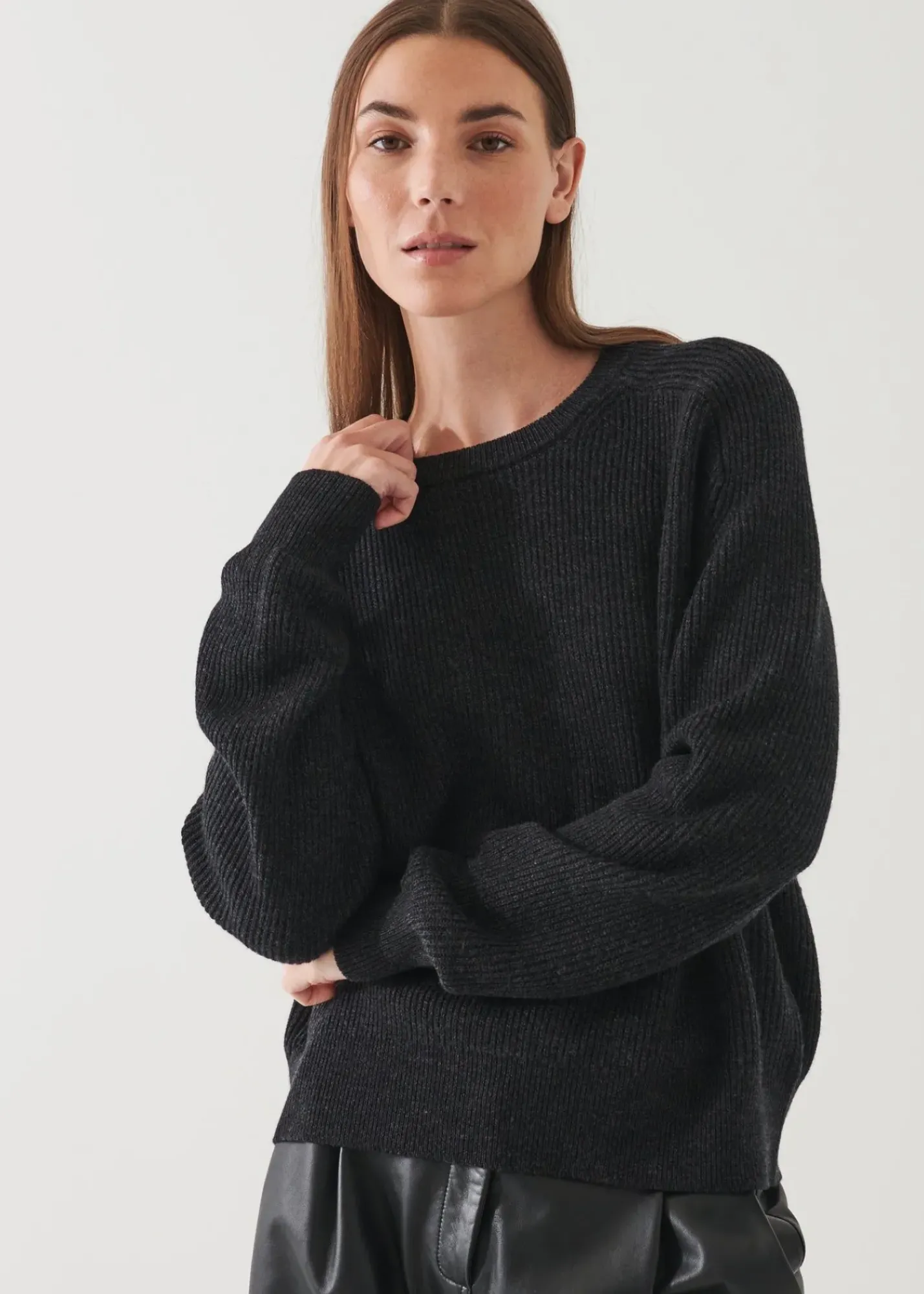PATRICK ASSARAF Boyfriend Raglan Crewneck|Women Knitwear