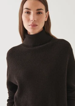 PATRICK ASSARAF Boyfriend Ribbed Turtleneck|Women Knitwear