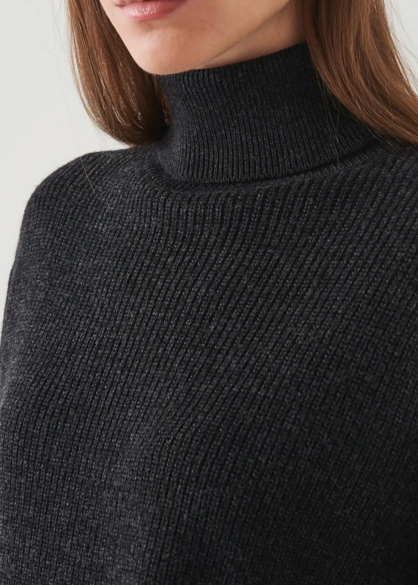 PATRICK ASSARAF Boyfriend Ribbed Turtleneck|Women Knitwear
