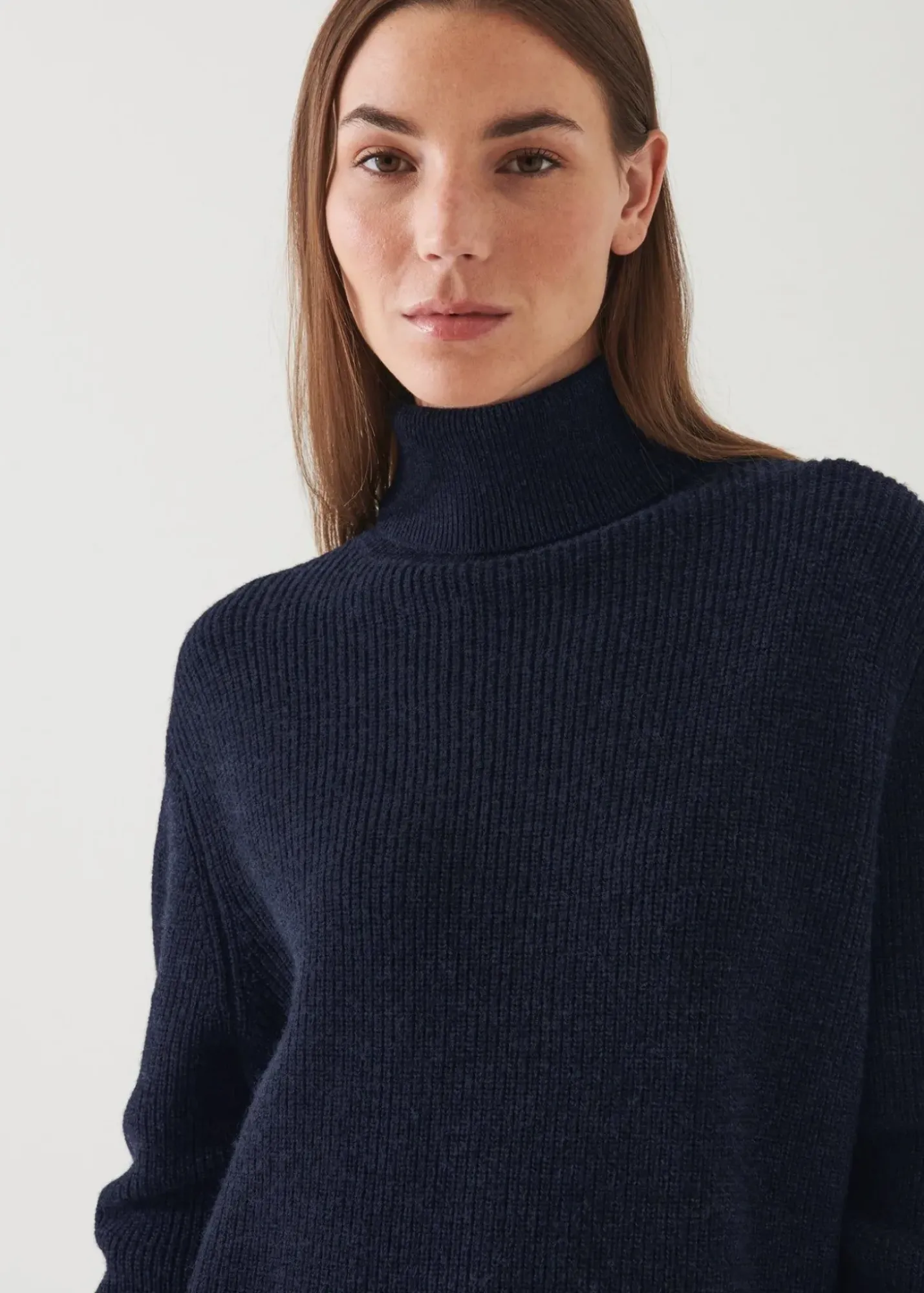 PATRICK ASSARAF Boyfriend Ribbed Turtleneck|Women Knitwear