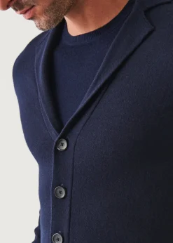PATRICK ASSARAF Button-Up Double Face Jacket|Men Knitwear