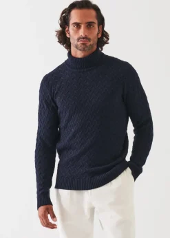 PATRICK ASSARAF Cable Turtleneck|Men Knitwear