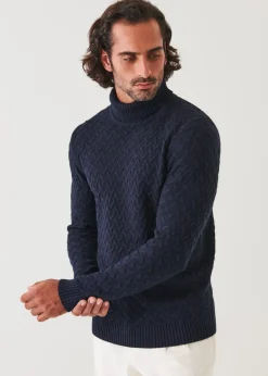PATRICK ASSARAF Cable Turtleneck|Men Knitwear