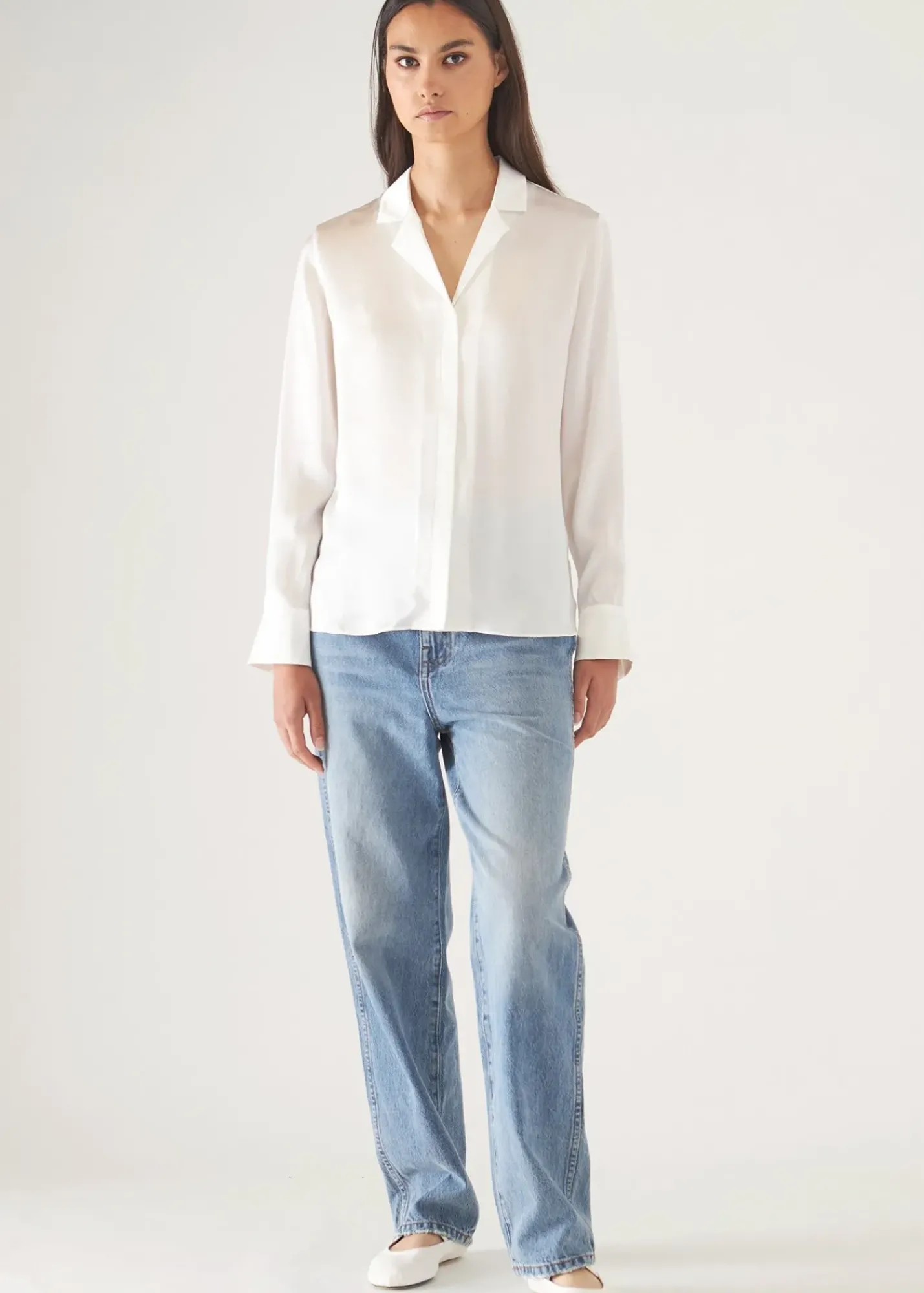 PATRICK ASSARAF Camp Collar Silk Shirt|Women Shirts