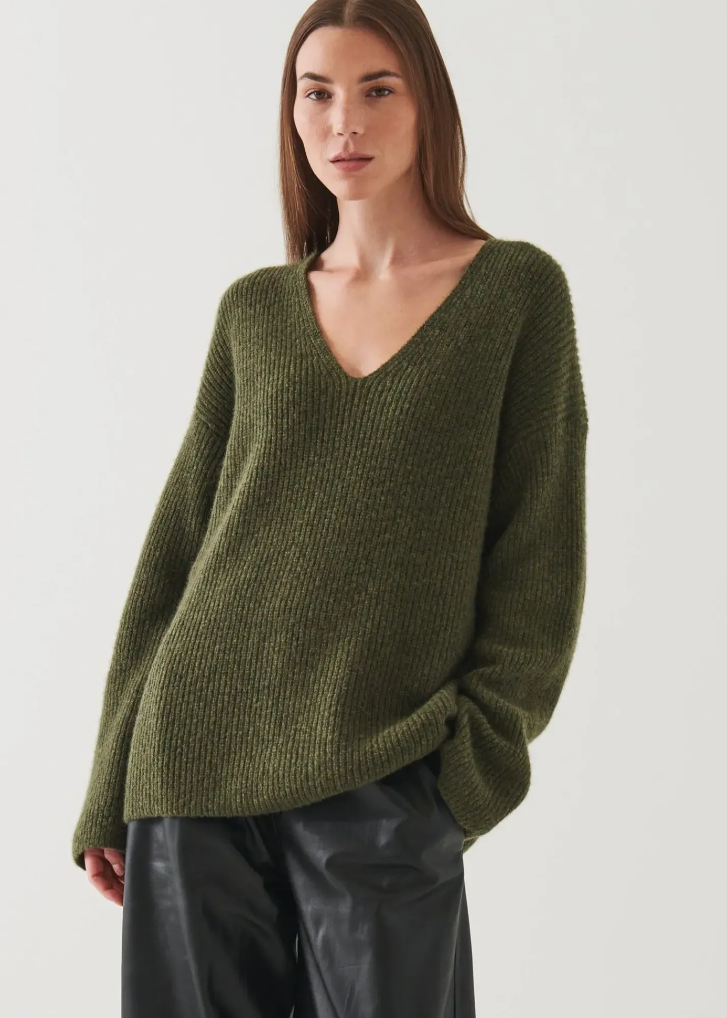 PATRICK ASSARAF Cashmere Blend V-Neck Sweater|Women Knitwear