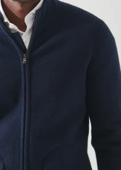 PATRICK ASSARAF Cashmere Half-Milano Stitch Cardigan|Men Knitwear