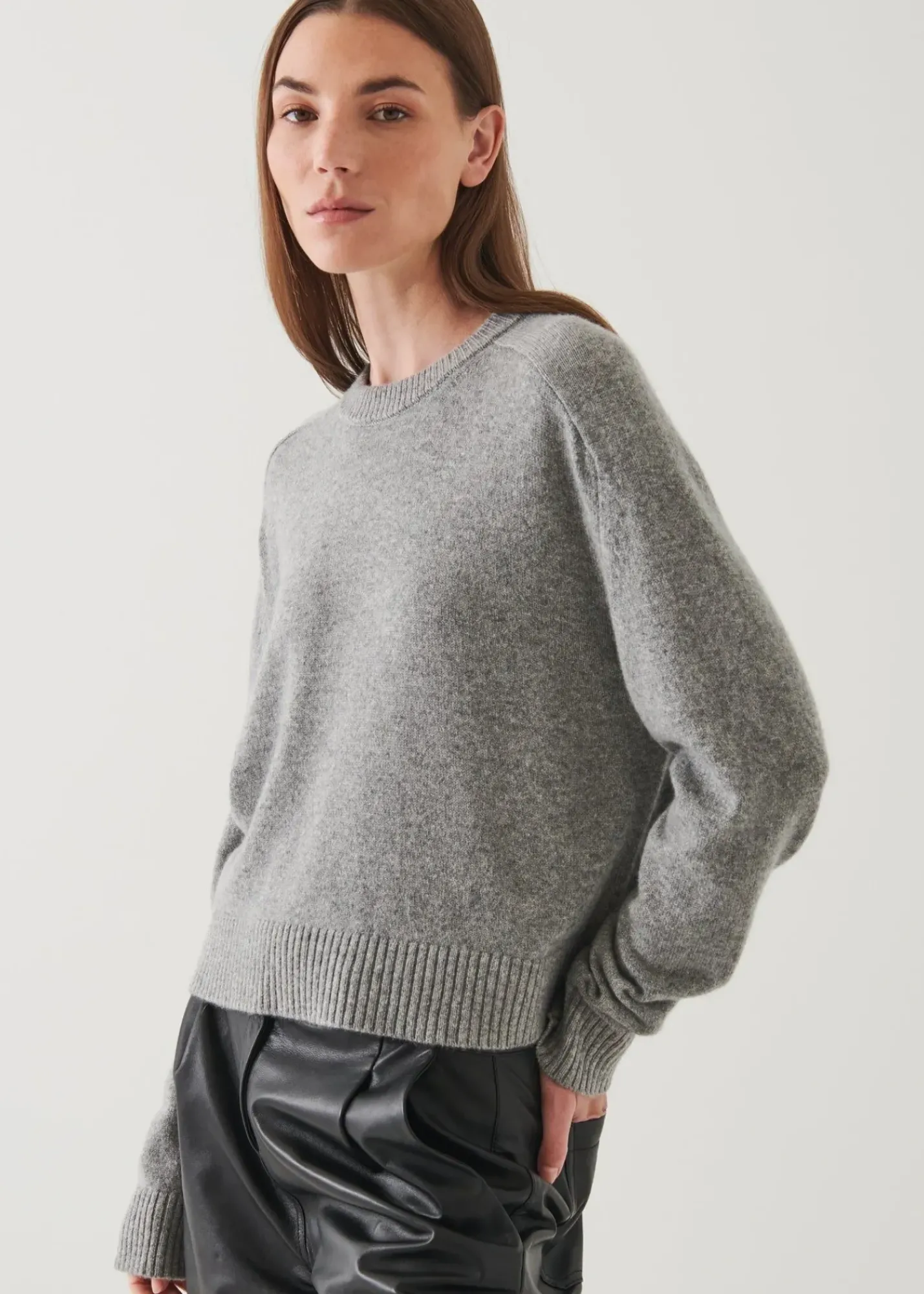 PATRICK ASSARAF Cashmere Raglan Crewneck|Women Knitwear