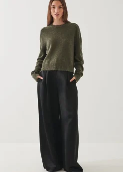PATRICK ASSARAF Cashmere Raglan Crewneck|Women Knitwear