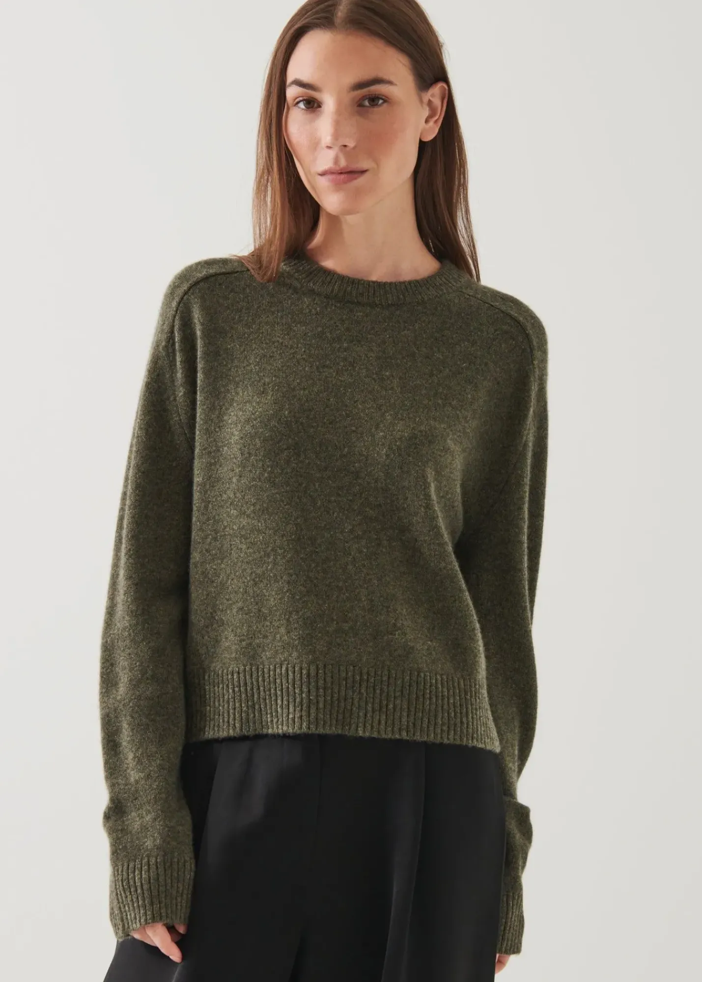 PATRICK ASSARAF Cashmere Raglan Crewneck|Women Knitwear
