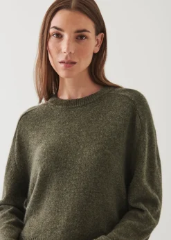 PATRICK ASSARAF Cashmere Raglan Crewneck|Women Knitwear