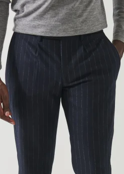 PATRICK ASSARAF Chalk Stripe Wool Drawstring Pant|Men Bottoms
