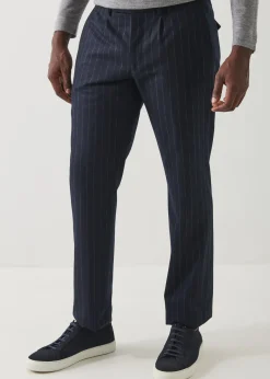 PATRICK ASSARAF Chalk Stripe Wool Drawstring Pant|Men Bottoms