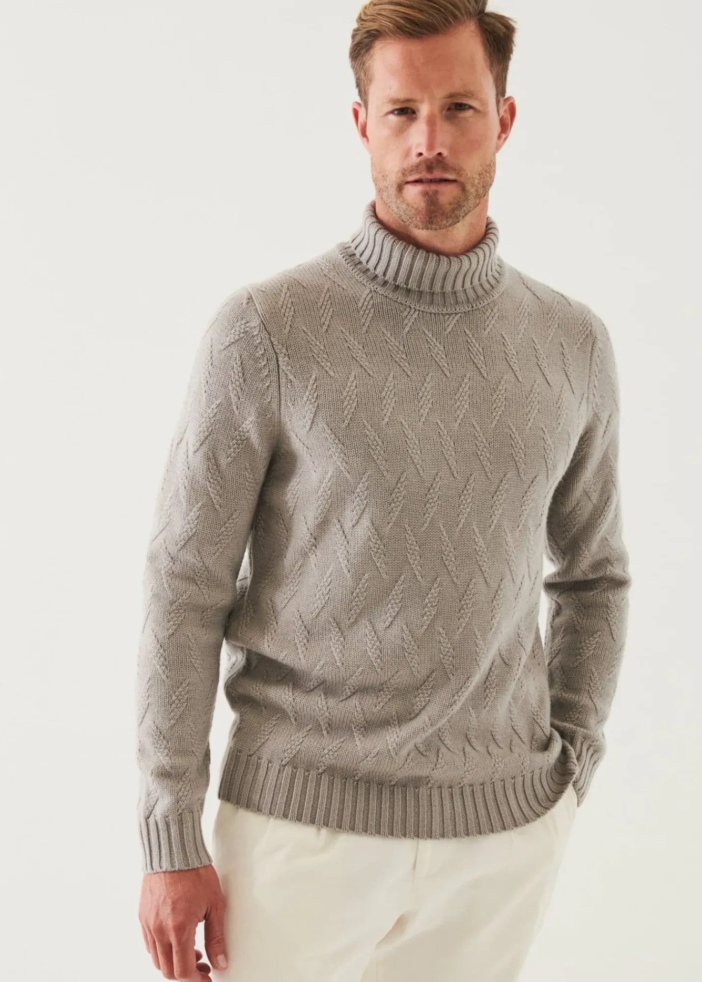 PATRICK ASSARAF Chevron Turtleneck|Men Knitwear