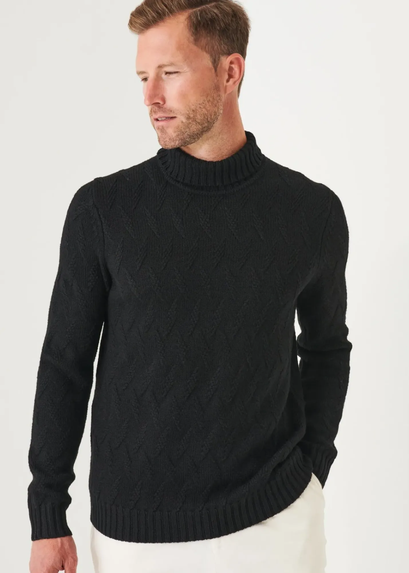 PATRICK ASSARAF Chevron Turtleneck|Men Knitwear