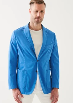 PATRICK ASSARAF Cotton Blend Garment Dye Blazer|Men Blazers