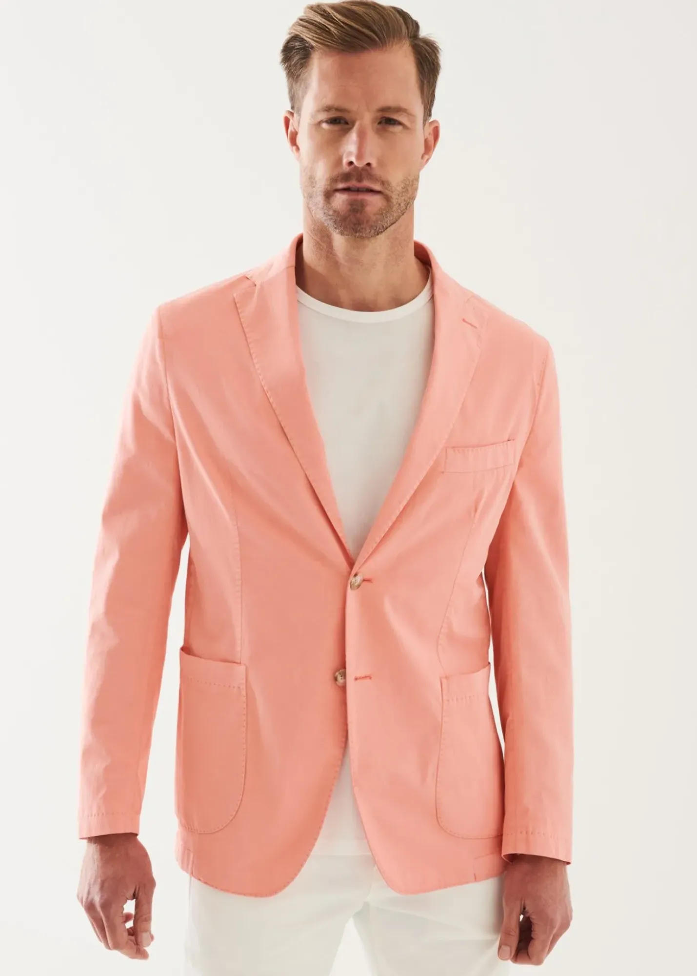PATRICK ASSARAF Cotton Blend Garment Dye Blazer|Men Blazers