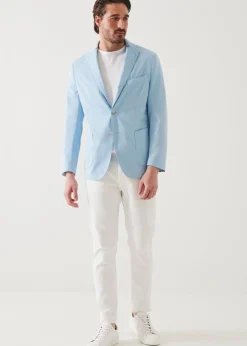 PATRICK ASSARAF Cotton Blend Garment Dye Blazer|Men Blazers