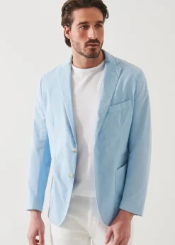 PATRICK ASSARAF Cotton Blend Garment Dye Blazer|Men Blazers