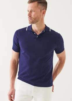 PATRICK ASSARAF Cotton Blend Tipped Polo|Men Polos