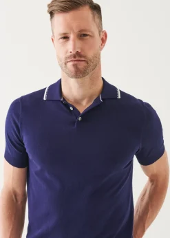 PATRICK ASSARAF Cotton Blend Tipped Polo|Men Knitwear
