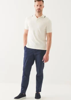 PATRICK ASSARAF Cotton Blend Tipped Polo|Men Knitwear