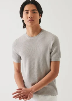 PATRICK ASSARAF Cotton Cashmere Ribbed Crewneck|Men Knitwear