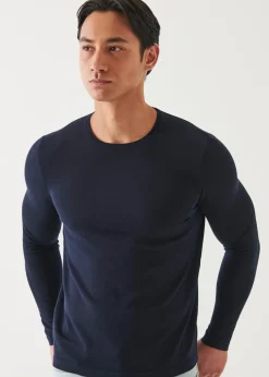 PATRICK ASSARAF Cotton Cupro Crewneck|Men Knitwear