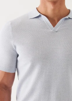 PATRICK ASSARAF Cotton Cupro Open Polo|Men Knitwear