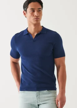 PATRICK ASSARAF Cotton Cupro Open Polo|Men Polos