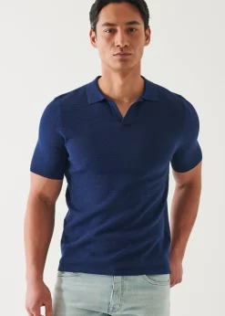 PATRICK ASSARAF Cotton Cupro Open Polo|Men Polos