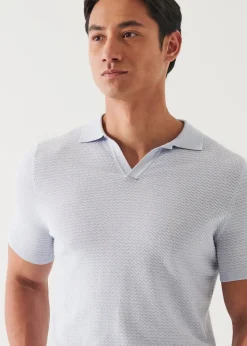 PATRICK ASSARAF Cotton Cupro Open Polo|Men Polos