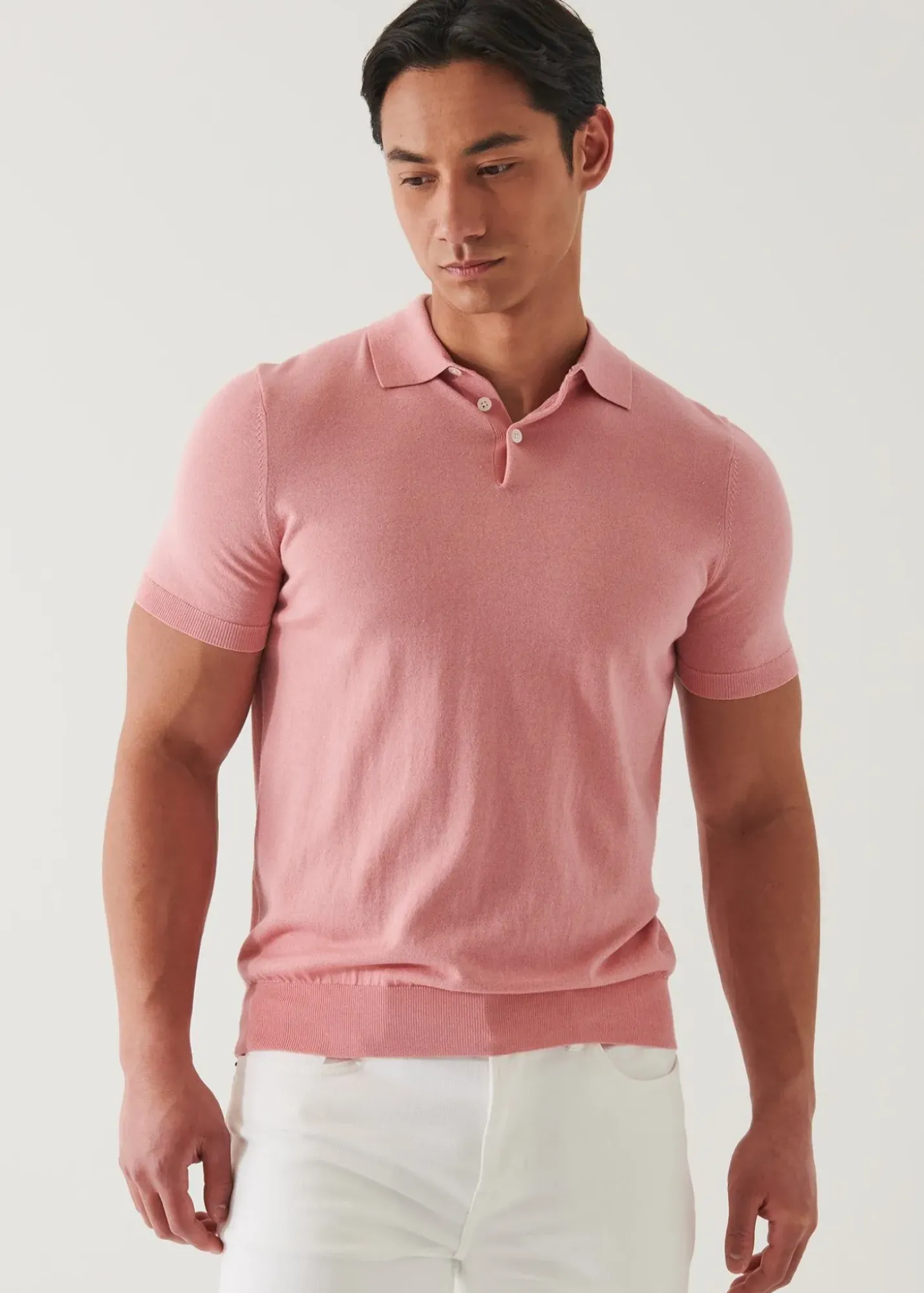 PATRICK ASSARAF Cotton Cupro Polo|Men Knitwear