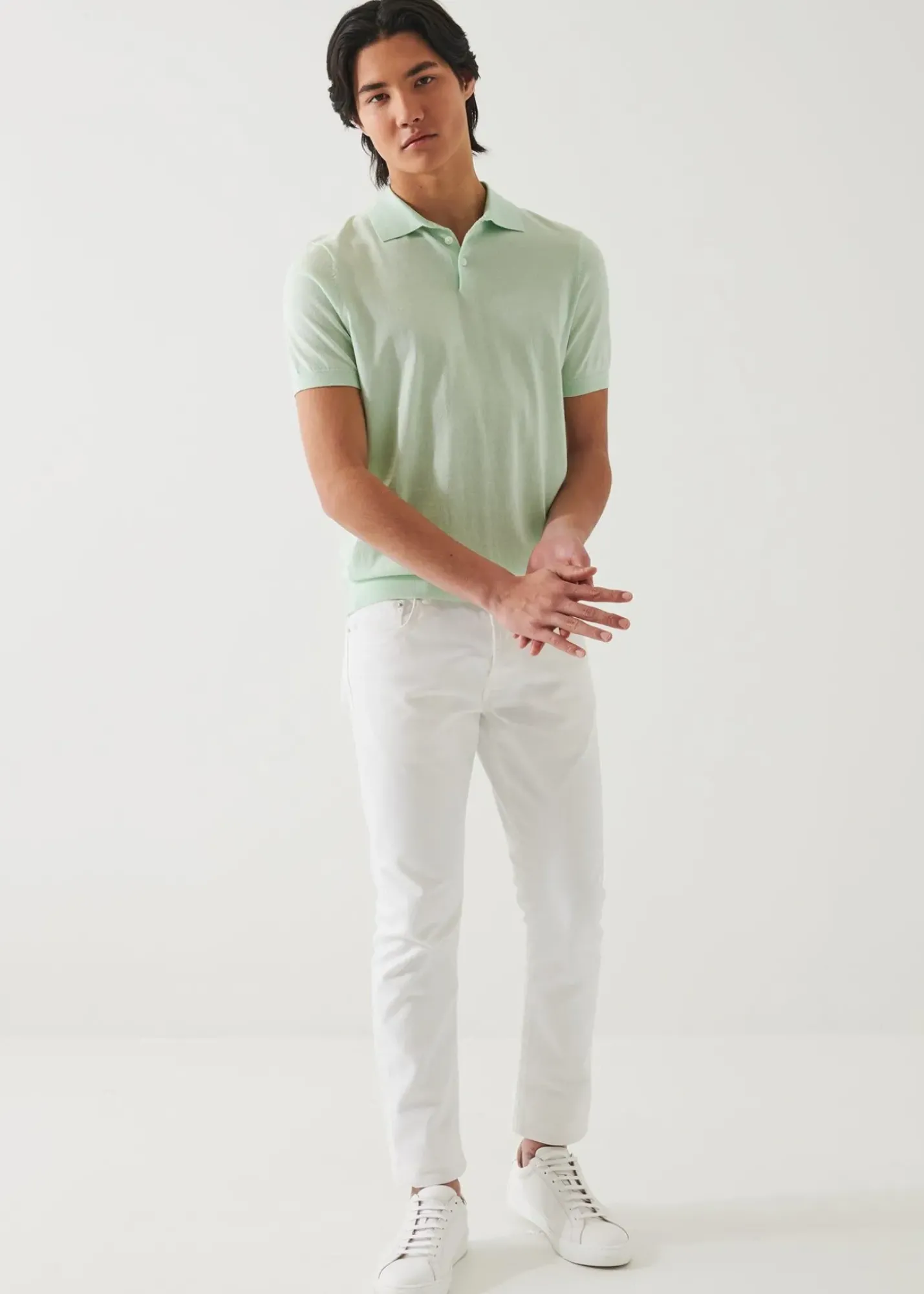 PATRICK ASSARAF Cotton Cupro Polo|Men Knitwear