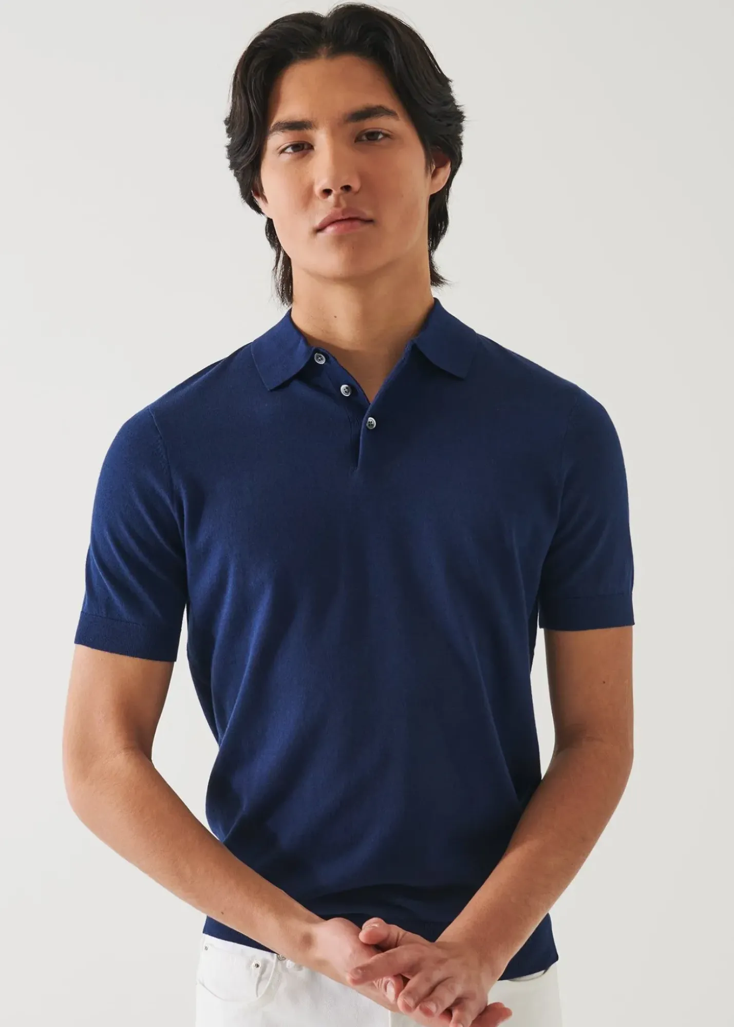 PATRICK ASSARAF Cotton Cupro Polo|Men Knitwear
