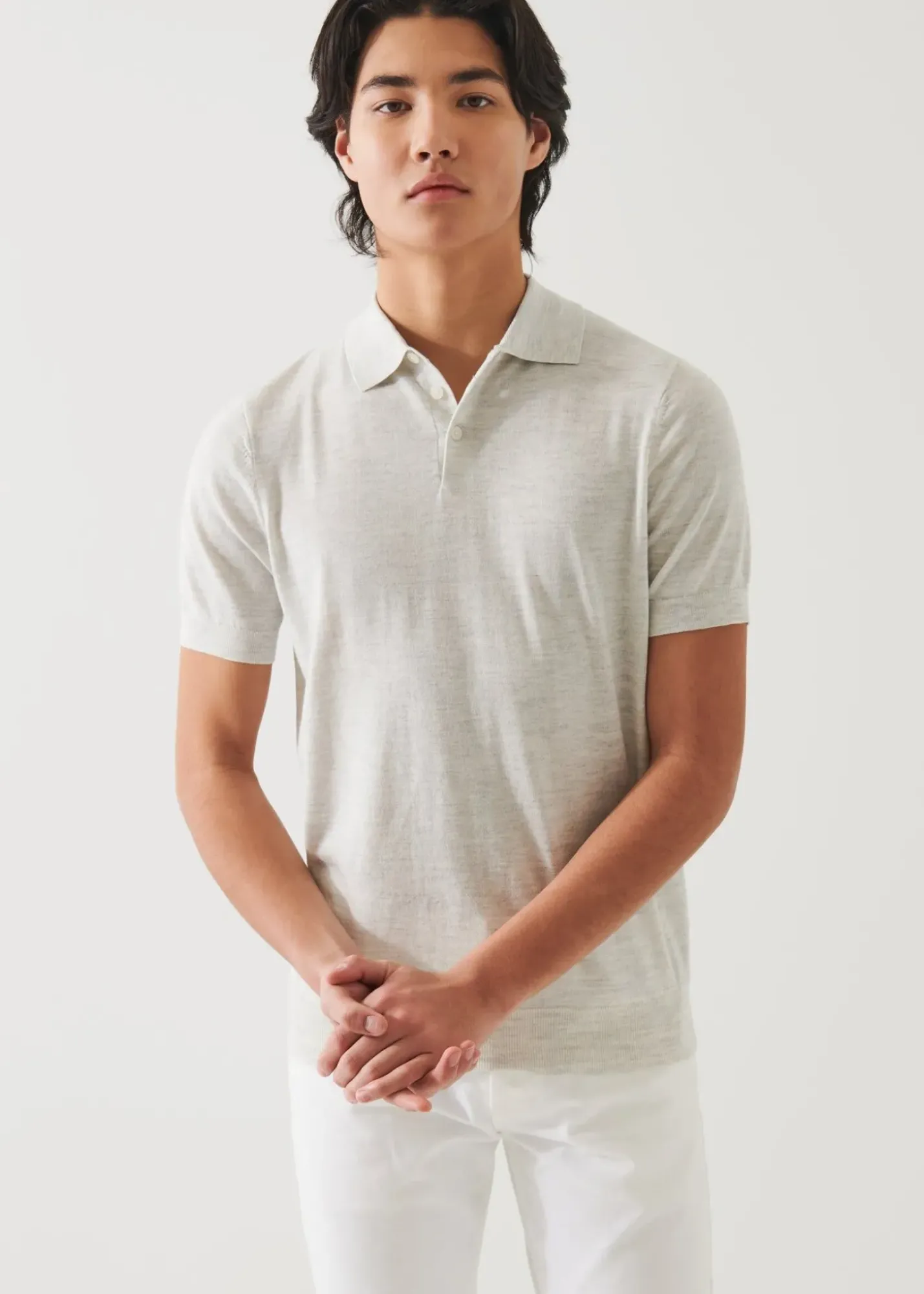 PATRICK ASSARAF Cotton Cupro Polo|Men Knitwear