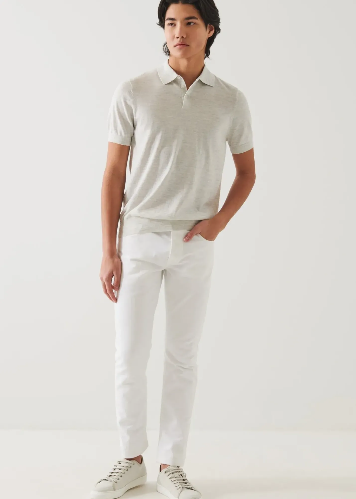 PATRICK ASSARAF Cotton Cupro Polo|Men Knitwear
