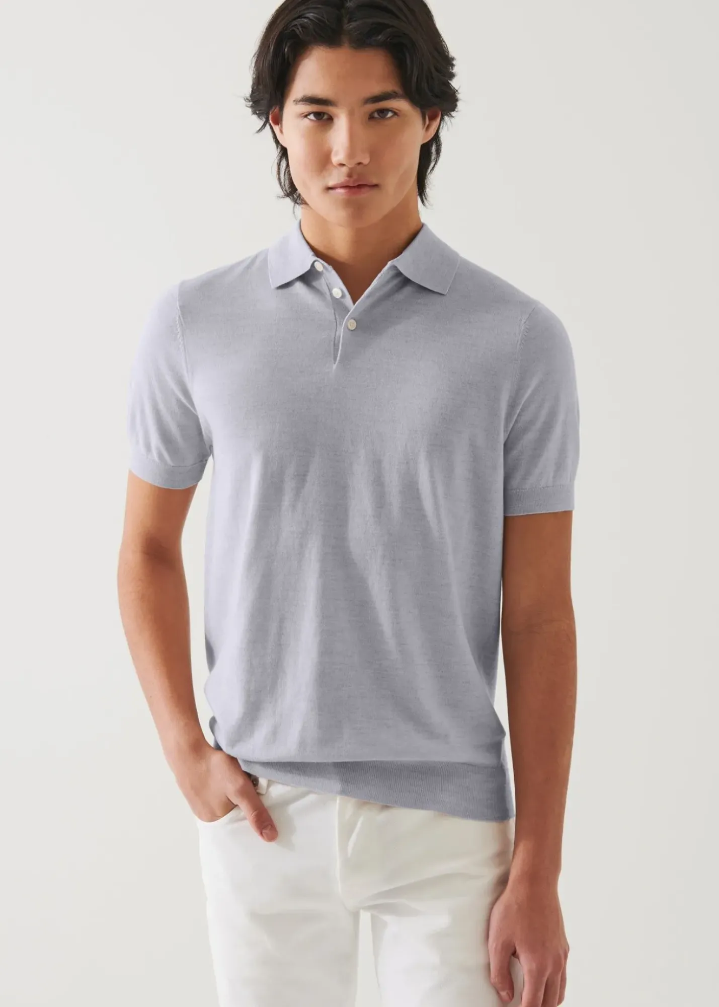 PATRICK ASSARAF Cotton Cupro Polo|Men Knitwear