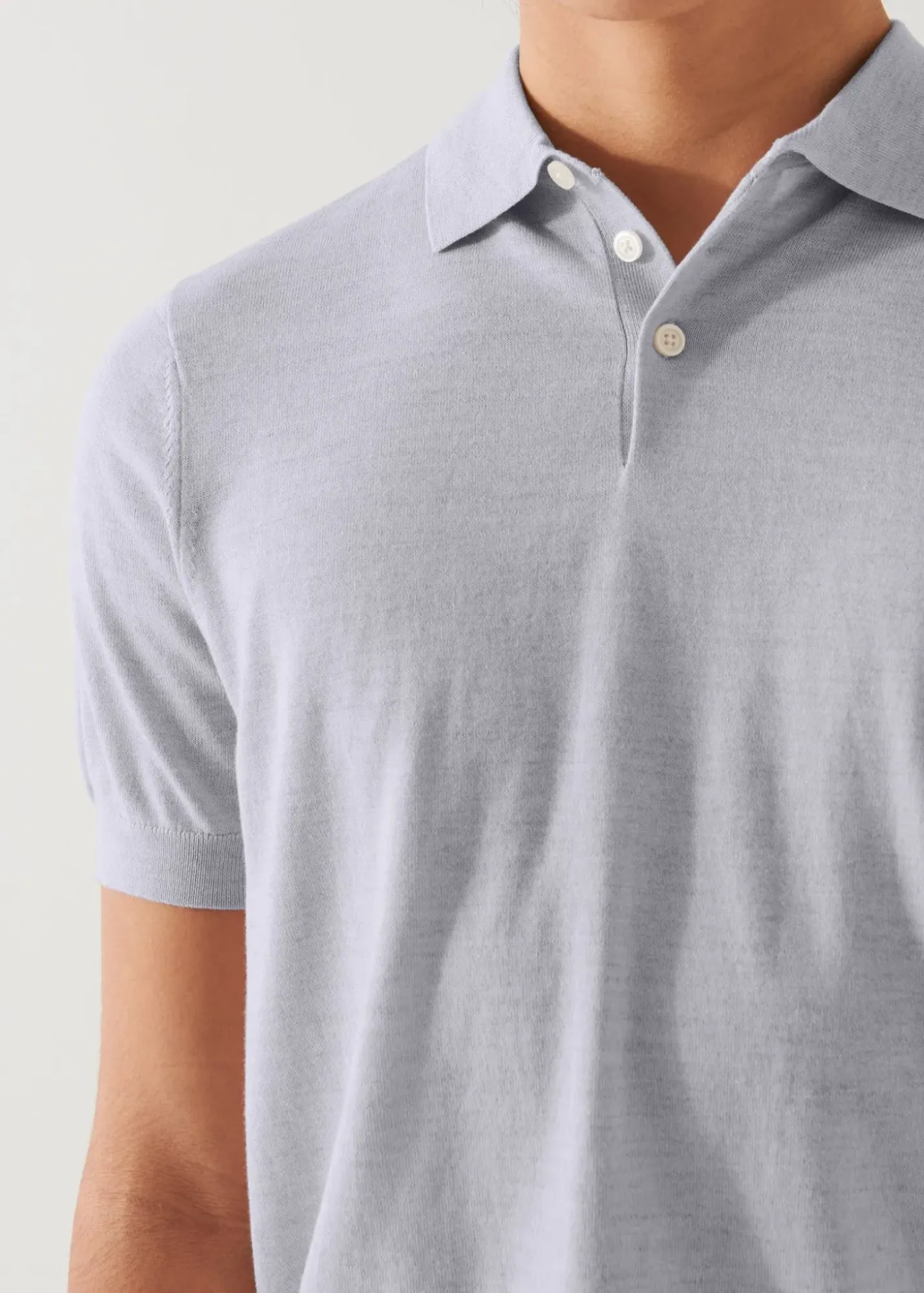 PATRICK ASSARAF Cotton Cupro Polo|Men Knitwear