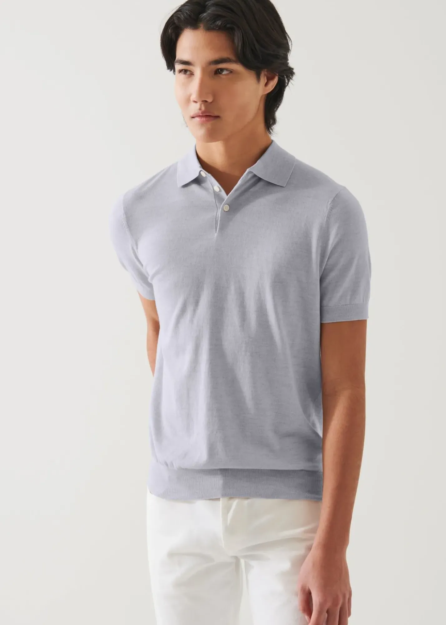 PATRICK ASSARAF Cotton Cupro Polo|Men Knitwear