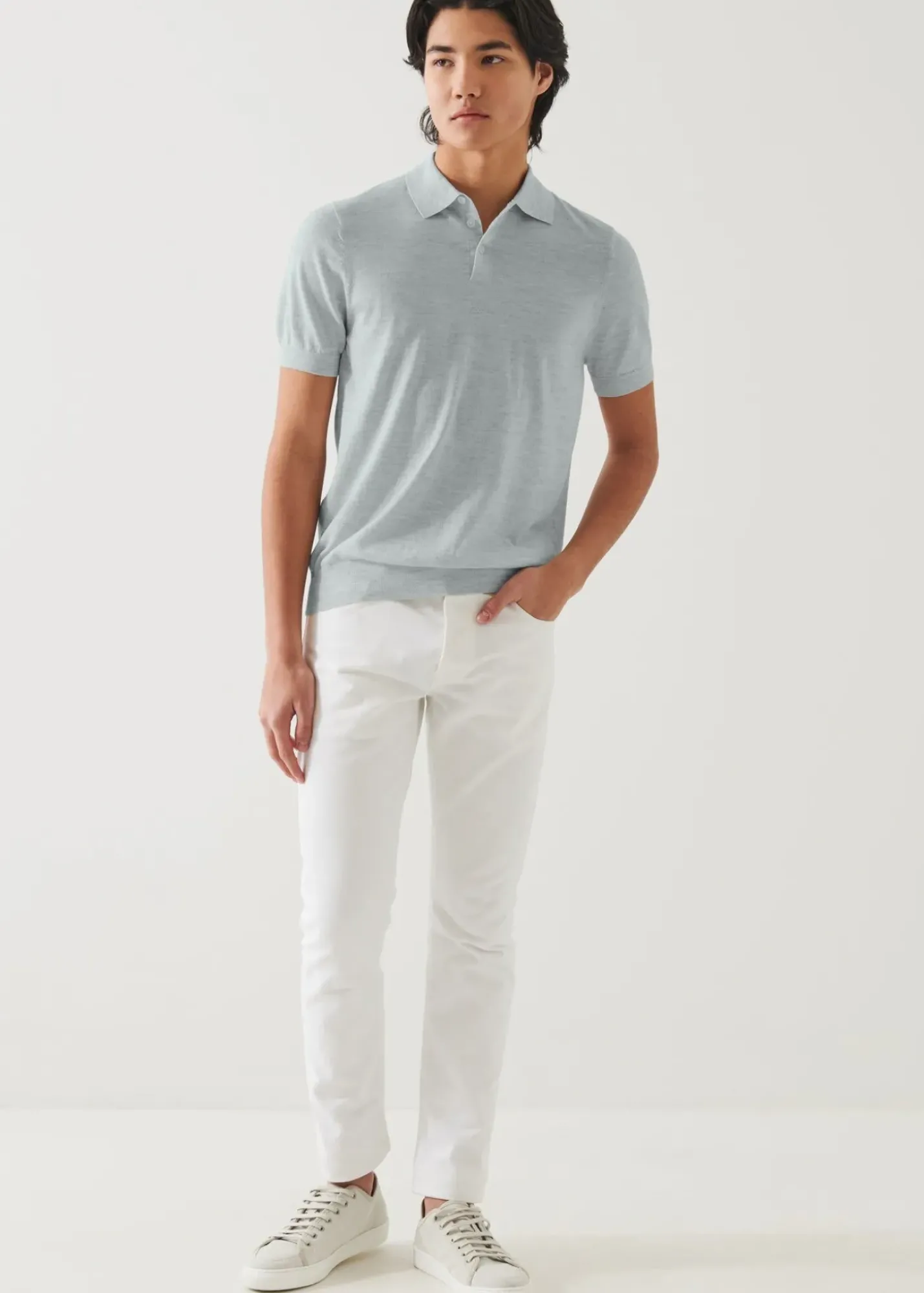 PATRICK ASSARAF Cotton Cupro Polo|Men Knitwear