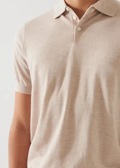 PATRICK ASSARAF Cotton Cupro Polo|Men Knitwear