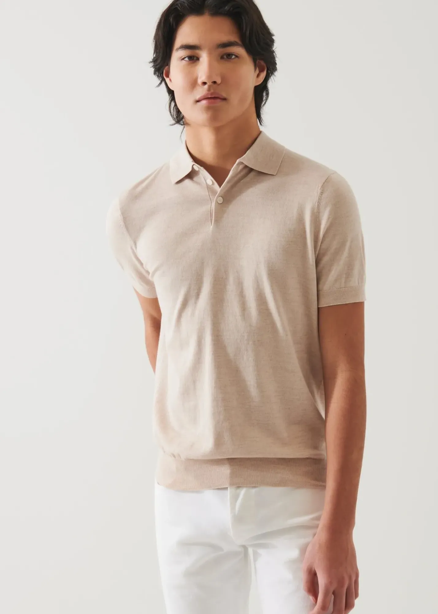 PATRICK ASSARAF Cotton Cupro Polo|Men Knitwear