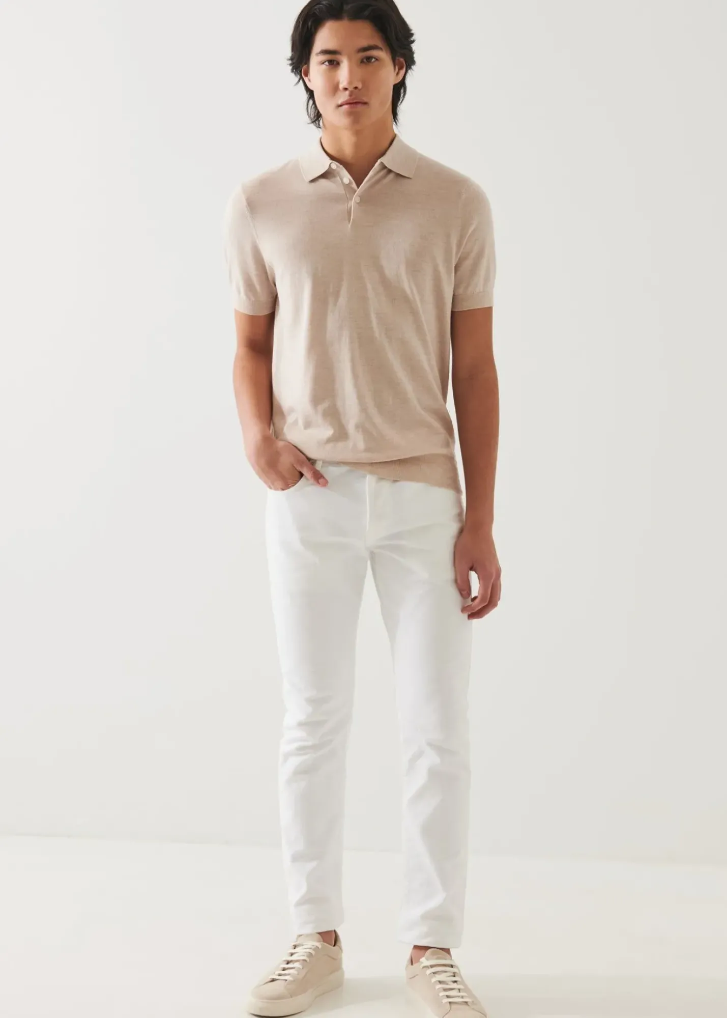 PATRICK ASSARAF Cotton Cupro Polo|Men Knitwear